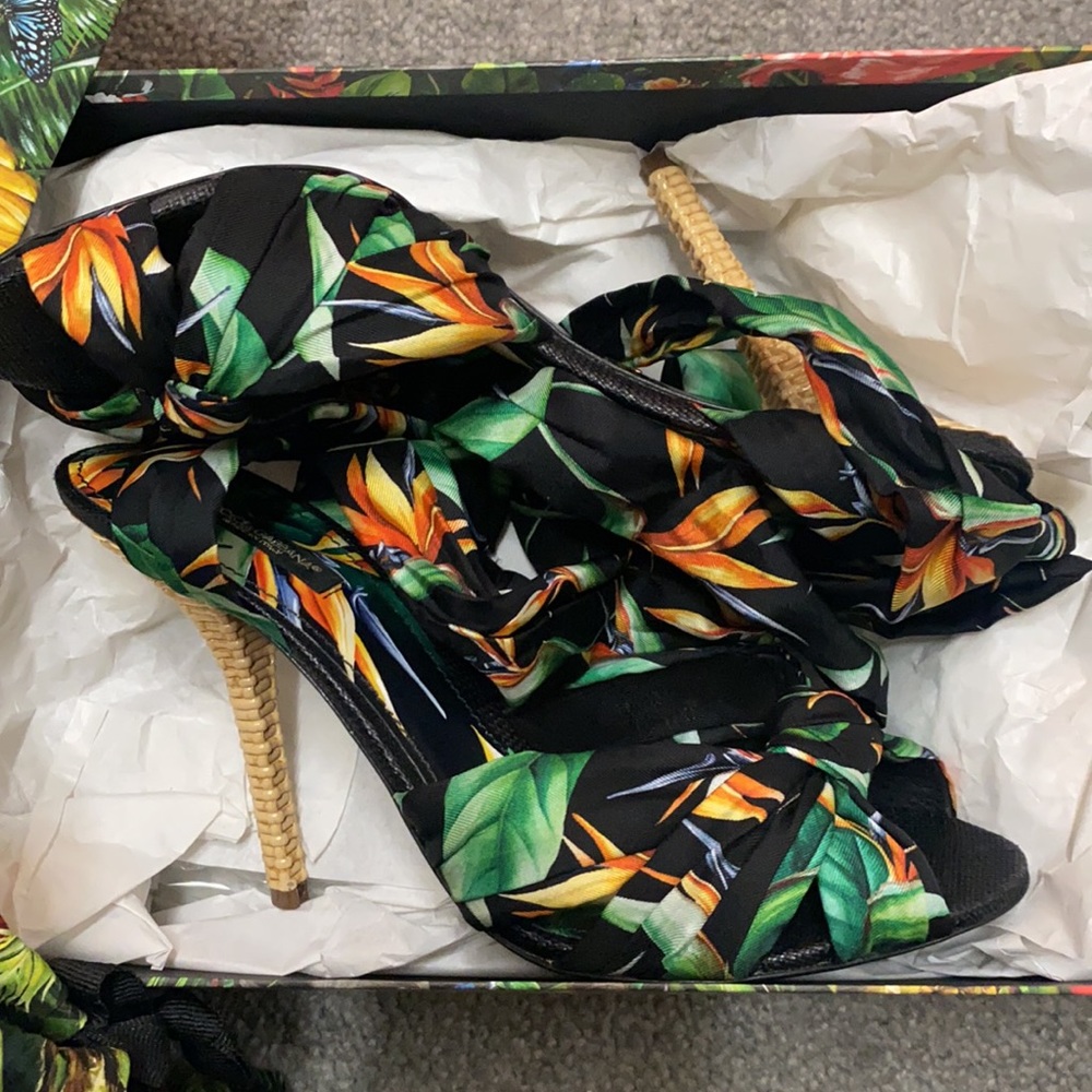 Dolce and Gabbana twill sandals